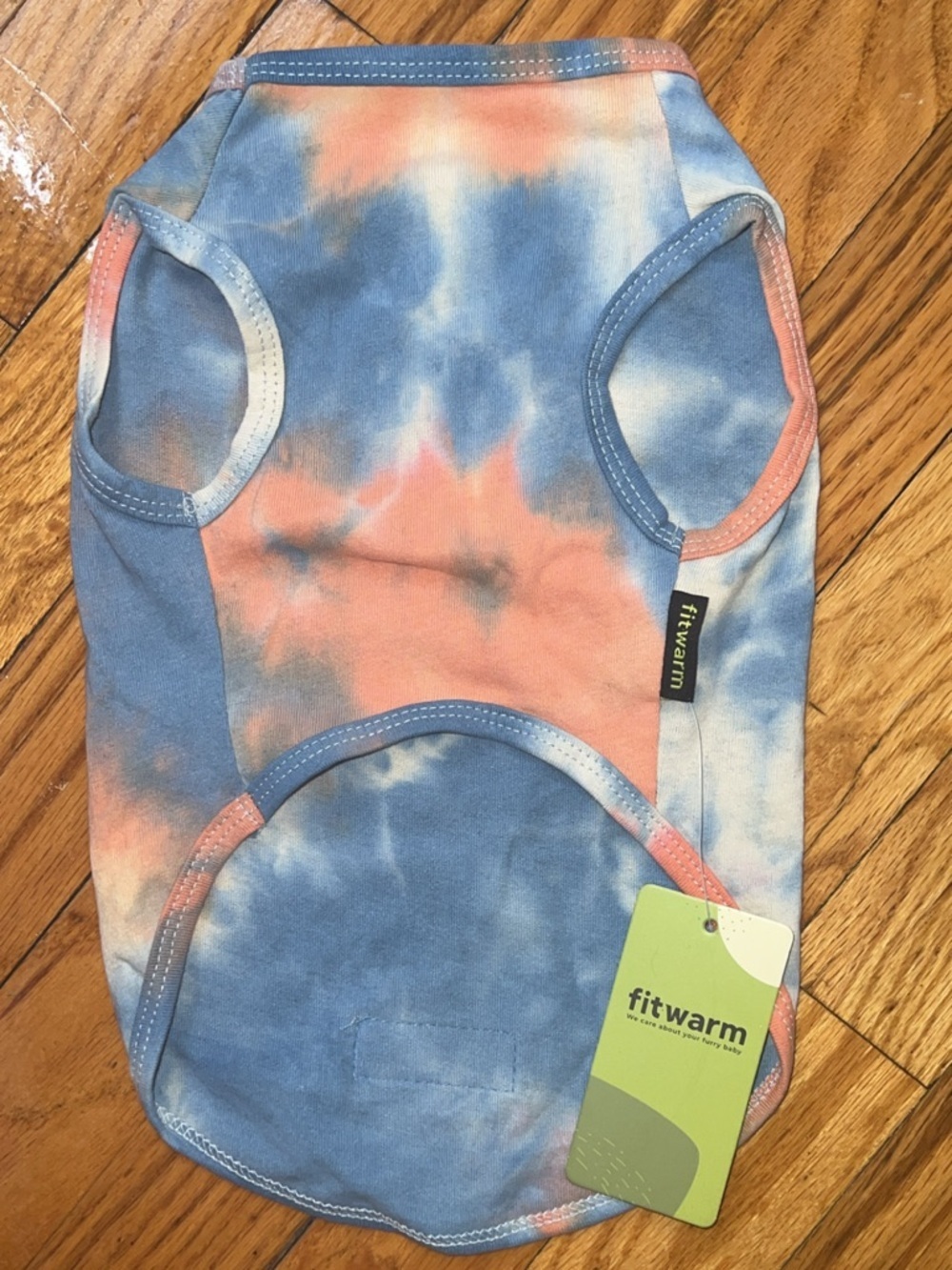 Fitwarm Blue Tie Dye Dog Shirt Size M NWT Cute Pet Apparel